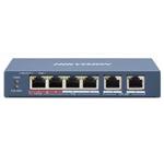 DS-3E0106HP-E switch 1x 100TX HI-PoE + 3x 100TX PoE; 2x 100TX uplink, 60W, Super PoE