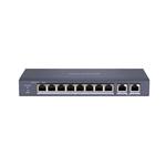 DS-3E0310P-E/M switch 8x 100TX PoE; 2x Gb uplink, 60W, Super PoE