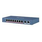 DS-3E1310HP-EI Smart switch 8x100Mbps PoE (2xHi-PoE) + 2x Gb; 110W; dosah až 300m; IP40