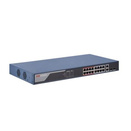 DS-3E1318P-EI Smart managed switch 16x100TX PoE + 2x Gb Uplink Combo port, 230W, Super