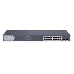 DS-3E1518P-SI Smart managed switch 16x Gb PoE + 2x Gb SFP Uplink, 225W, Super PoE - dosah