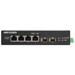 DS-3T0506HP-E/HS Průmyslový switch, 4x Gb PoE (1x Hi-PoE) + 2x Gb SFP, 60W, Super PoE