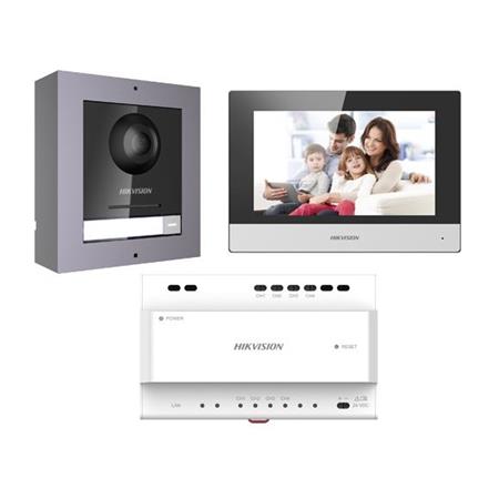 DS-KIS702 kit videotelefonu, 2-drát, bytový monitor + dveřní stanice + napájecí zdroj