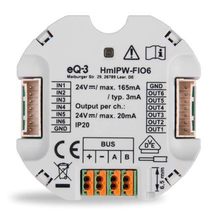 Homematic IP Drátový IO modul – 6 kanálů, skrytá montáž - HmIPW-FIO6