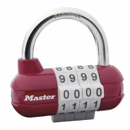 Kombinační visací zámek horizontální 1523EURD - Master Lock - červený