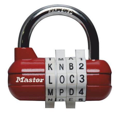 Kombinační visací zámek horizontální 1534EURD - Master Lock - červený