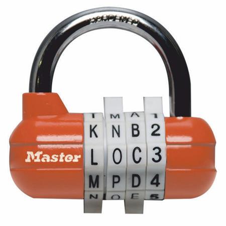 Kombinační visací zámek horizontální 1534EURD - Master Lock - oranžový