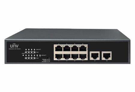 NSW2010-10T-POE-IN 8xRJ45 10/100 s PoE (802.3af/at, PoE budget 120W), 2xRJ45 10/100, lze n