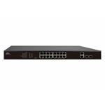 NSW2010-16T2GC-POE-IN 16xRJ45 10/100 s PoE (802.3af/at, PoE budget 250W), 2xRJ45 GE, lze n