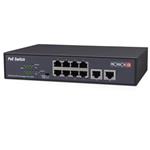 PoES-08120C+2I Datový switch 8+2 portů, z toho 8 s PoE, CCTV mód, vestavěný zdroj