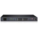 PoES-16250CL+2G+2SFP Datový switch 16+2 portů, z toho 16 s PoE, CCTV mód