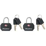 Set 2 ks visacích zámků Master Lock TSA 4681EURTBLK - černý