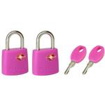 Set 2 ks visacích zámků Master Lock TSA 4695EURTAST - růžový