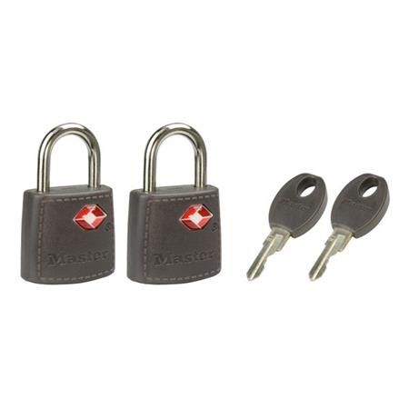 Set 2 ks visacích zámků Master Lock TSA 4695EURTAST - šedý