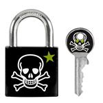 Visací zámek Master Lock z pevného hliníku 3430EURDSKULL - 30mm