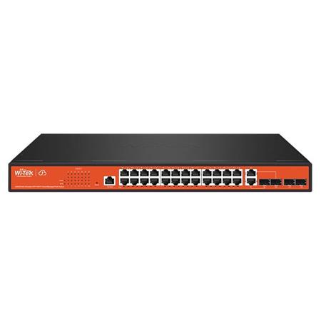 WI-PCMS328GF 24GE + 2Combo SFP + 2SFP 802.3af/at Cloud L2 Managed PoE switch; 370W