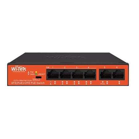 WI-PS205H V2 4FE + 2FE PoE switch; 250m; 40W