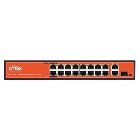 WI-PS518G V3 16FE + 1Combo SFP + 1GE HiPoE switch; 250m; 200W